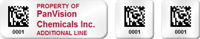 Custom Multipart 3-in-1 2D Barcode Asset Tag