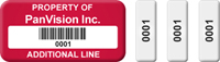 Customized Colored Multipart 4-in-1 Barcode Asset Tag