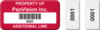 Personalized Multipart 3-in-1 Barcode Asset Tag