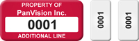 Customized Multipart 3-in-1 Asset Tag with Numbering