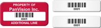 Barcode Asset Tag Custom Multipart 3-in-1