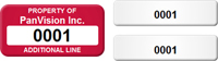 Custom Multipart 3-in-1 Asset Tag with Numbering