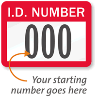 I.D. NUMBER, with consecutive numbering