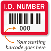 I.D. NUMBER, with barcode numbering