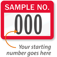 Sample No. Label, Consecutive Numbering