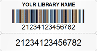 Library Barcode Labels - 1 in. x 1.9 in.