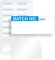 Batch No. Calibration Labels, Blue On White