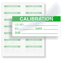 Calibration: ID#/By/Date/Due - Green