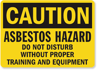Danger Asbestos Cancer Lung Hazard Sign