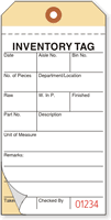 Inventory Tag with Paper Copy