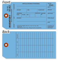 Blue Inventory Count Tag