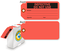 Defective Do Not Use Inspection Tag-in-a-Box