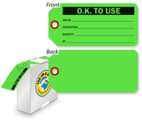 O.K. to Use Inspection Tag-in-a-Box