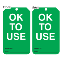 OK To Use Inspection Record Tag