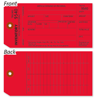 Red Inventory Count Tag