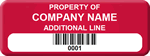 Sequential Barcode Custom Asset Tag