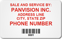 Asset Label, Sale and Service by Company Name, Phone Number