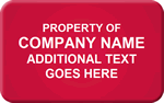 Asset Tag without Numbering, with text