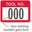 TOOL NO., with consecutive numbering