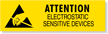 Attention Electrostatic Sensitive Devices Label