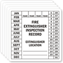 Fire Extinguisher Inspection Record (black)