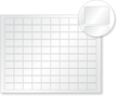 Sheet of LusterGuard Metallized Polyester Labels - ¾ in. x 1 in. (100 Labels / Sheet)