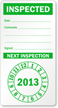 Punch Out Next Inspection Label