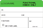 Functional Check Only Label [add name/logo]