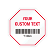 Stop Shaped Tamper Seals - Barcodes