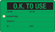Ok To Use Plastic Tags, Vinyl Inspection Tag