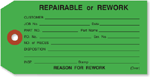 Color-coded rework/repairable tag.