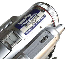 Annealed aluminum asset tags are great for curved surfaces.