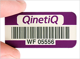Anodized Barcodes on asset tag