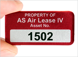 Anodized Numbering on asset tag