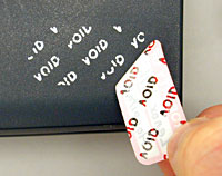 Self-Voiding Property ID Stickers