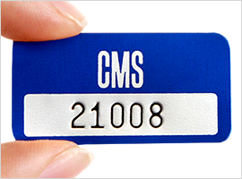 Stamped Numbering on asset tag