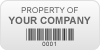 Rectangular barcode Label
