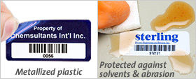 Plastic asset labels