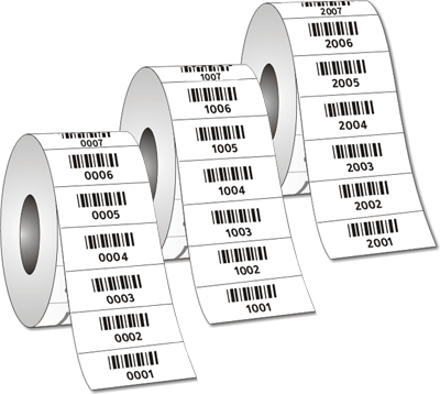 Numbers 1-1600 Roll 1600 Sequential Number Labels,Stock Take Self Adhesive 