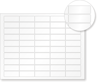 Sheet of VoidAlert Polyester Labels - ¾ in. x 2 in. (50 Labels / Sheet)