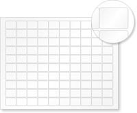 Sheet of QuickGuard Vinyl Labels - ¾ in. x 1 in. (100 Labels / Sheet)