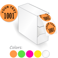 Custom Color Coded Consecutive Number Label, Add Text