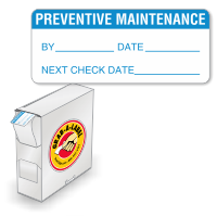 Preventive Maintenance, 5/8 'x 1.5", 4 Mil White Flexible Vinyl