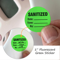 "Sanitized 'Removable Labels, 1 'Diameter