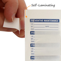 Preventive Maintenance I.D. Write-On Quality Control Label