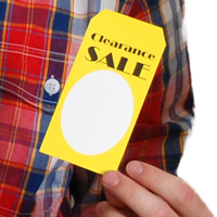 Clearance Sale Tag With Slit