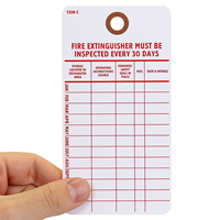 Fire Extinguisher Monthly Maintenance Tag