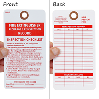Fire Extinguisher Recharge Cardstock Tag
