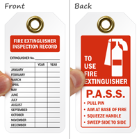 Fire Extinguisher Inspection Record Tag