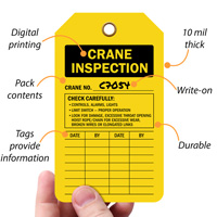 Crane Inspection and Status Record Two-Sided Tag